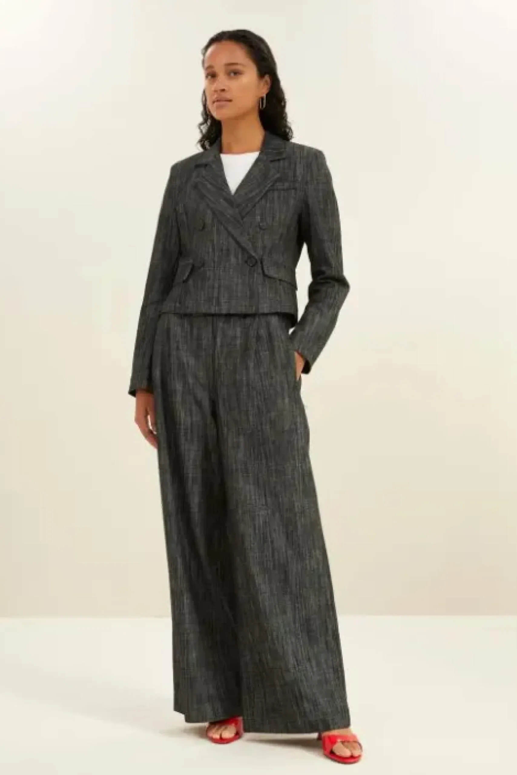 By bar Vestes<adina twill blazer | jet black