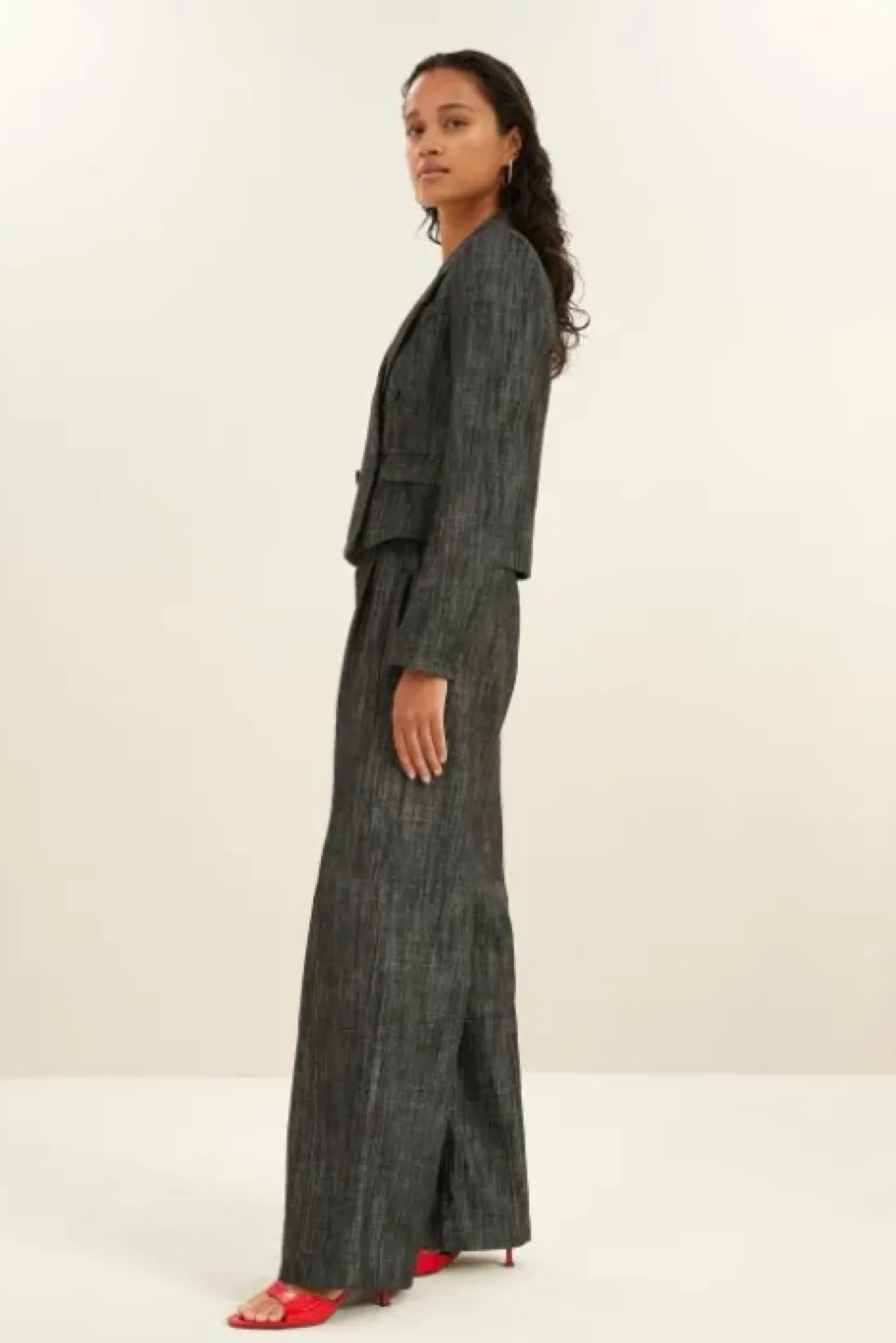 By bar Vestes<adina twill blazer | jet black