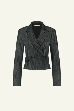 By bar Vestes<adina twill blazer | jet black