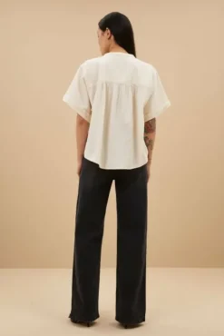 By bar Chemisiers<alex rib blouse | off white