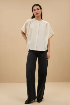 By bar Chemisiers<alex rib blouse | off white