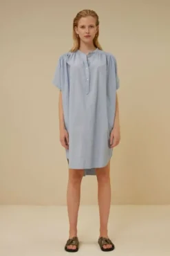 By bar Robes<amber pin stripe dress | indi grey