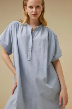 By bar Robes<amber pin stripe dress | indi grey