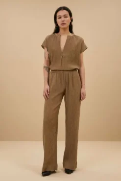 By bar Pantalon<amie lurex pants | gold