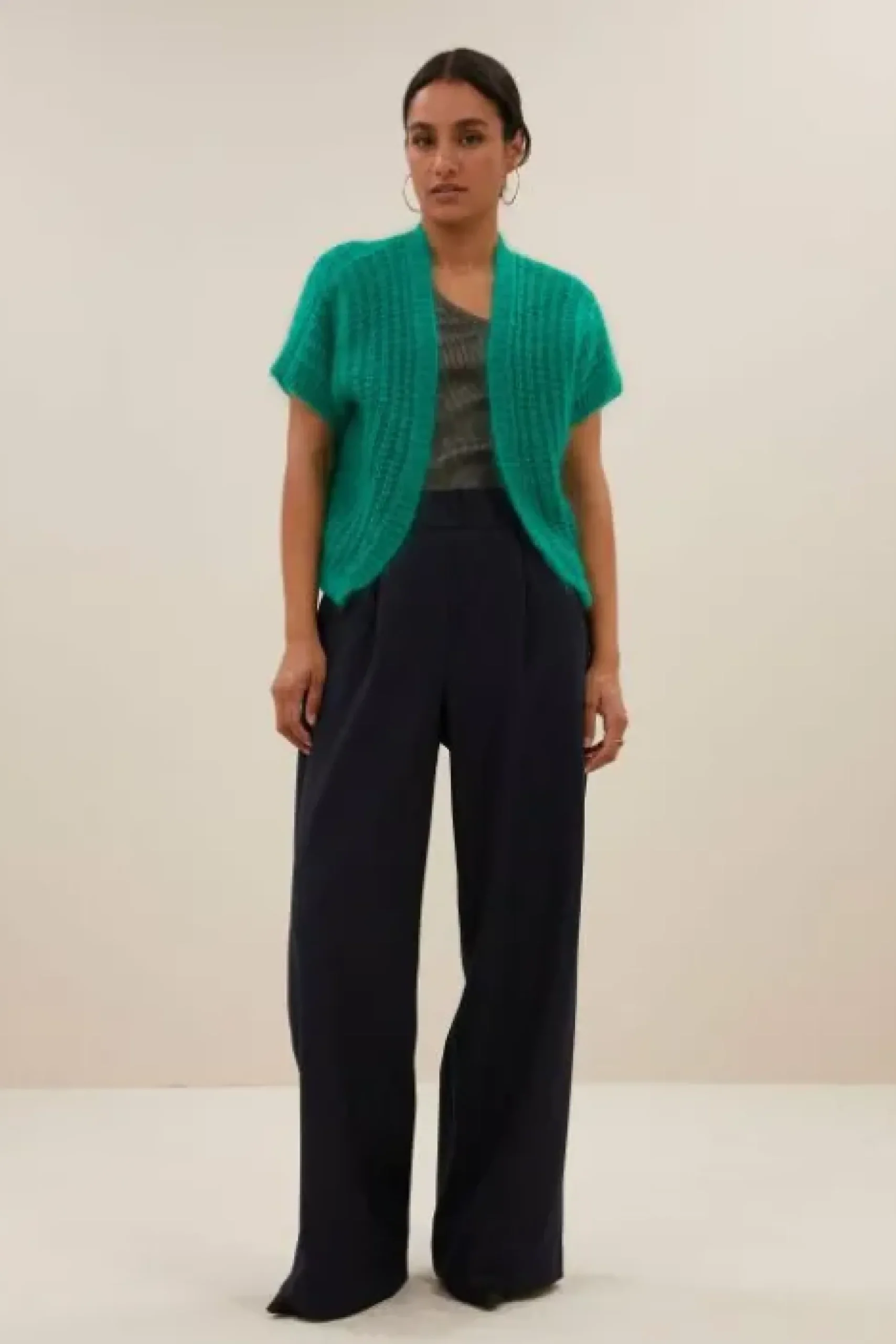 By bar Gilets<anna cardigan | bright green