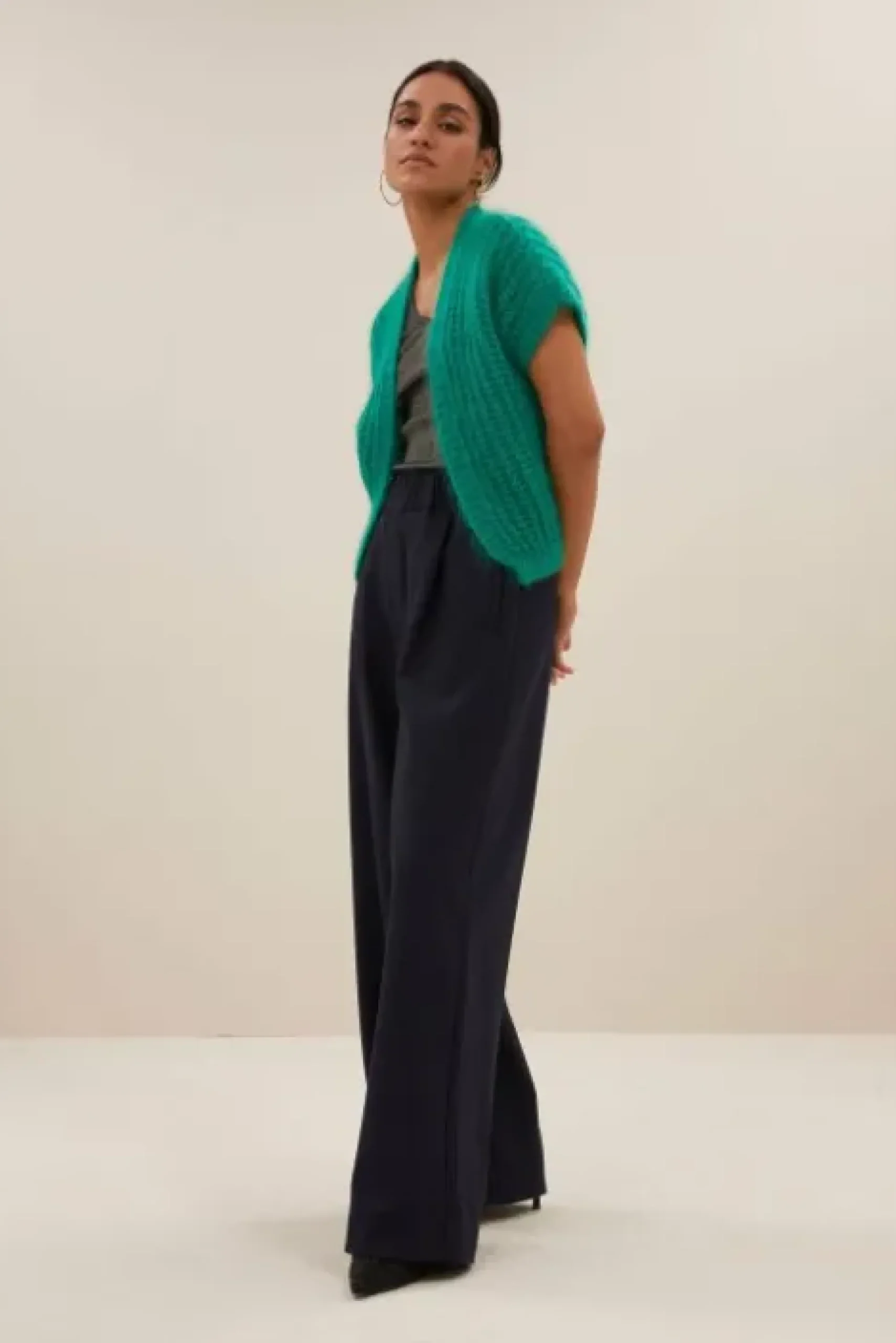 By bar Gilets<anna cardigan | bright green