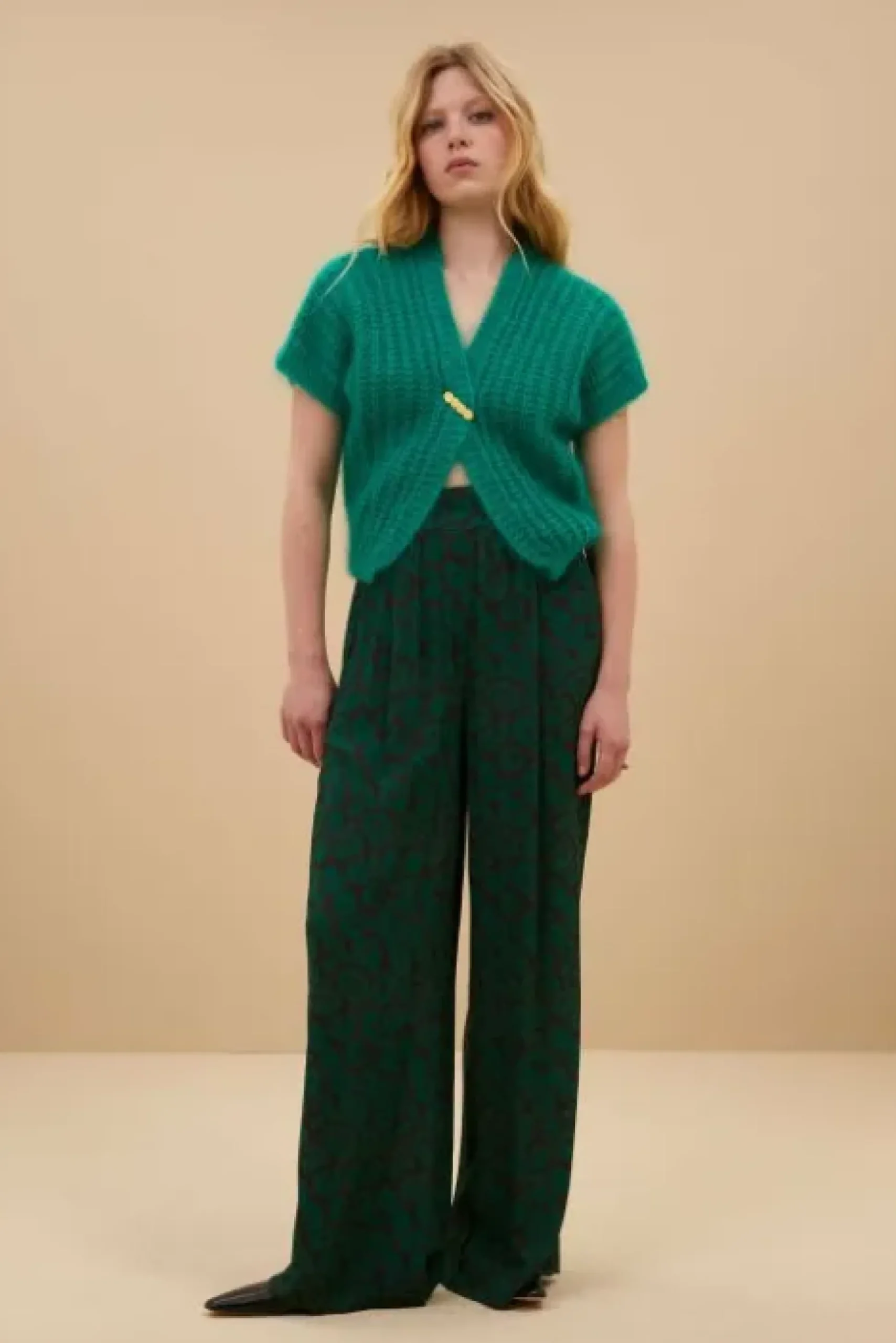 By bar Gilets<anna cardigan | bright green