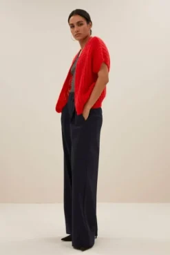 By bar Gilets<anna cardigan | lipstick
