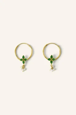 By bar Boucles D'oreilles<asha earring | green