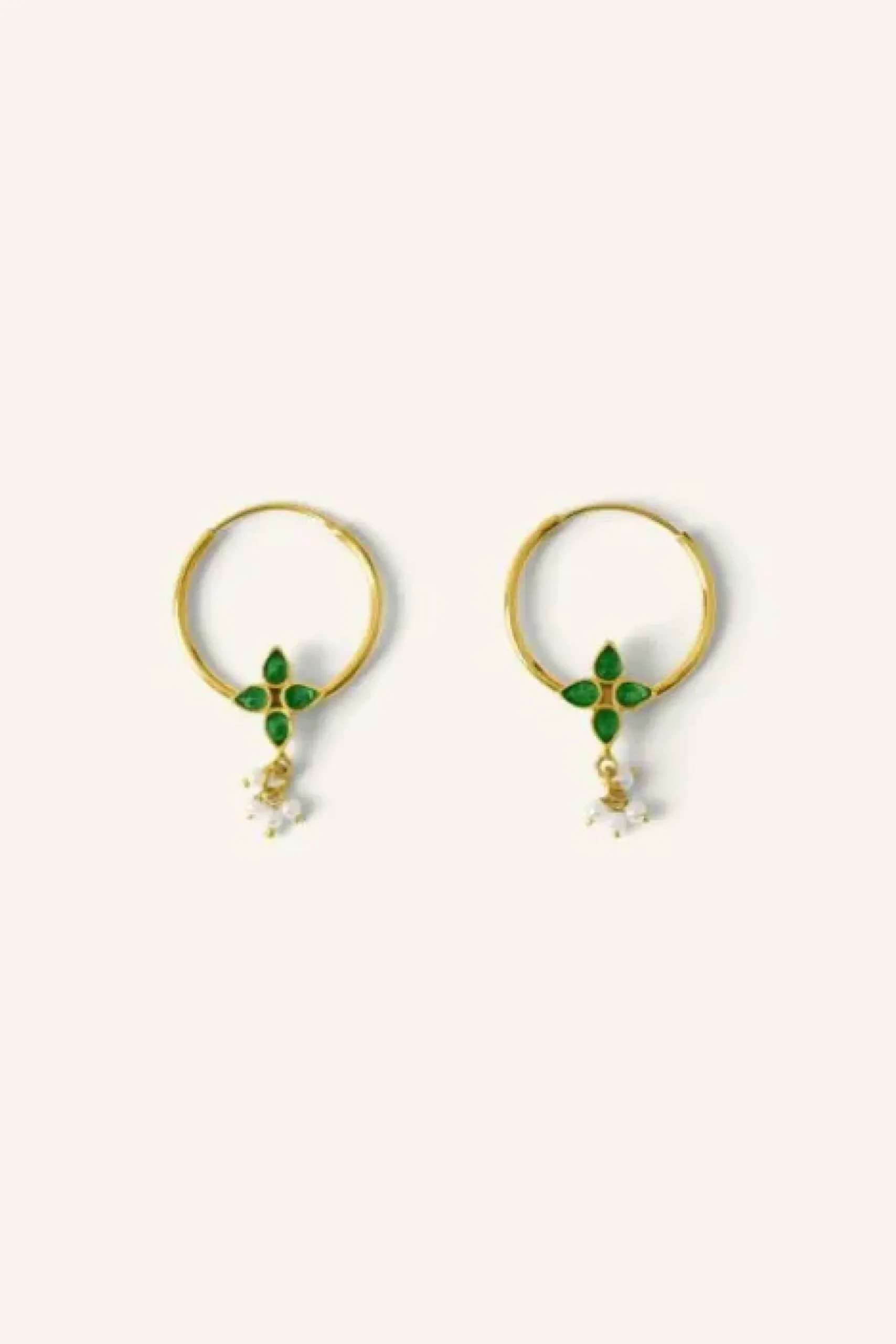 By bar Boucles D'oreilles<asha earring | green