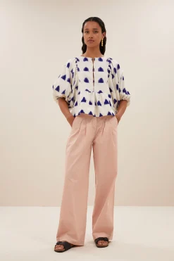 By bar Chemisiers<avelon ikat blouse | blue ikat