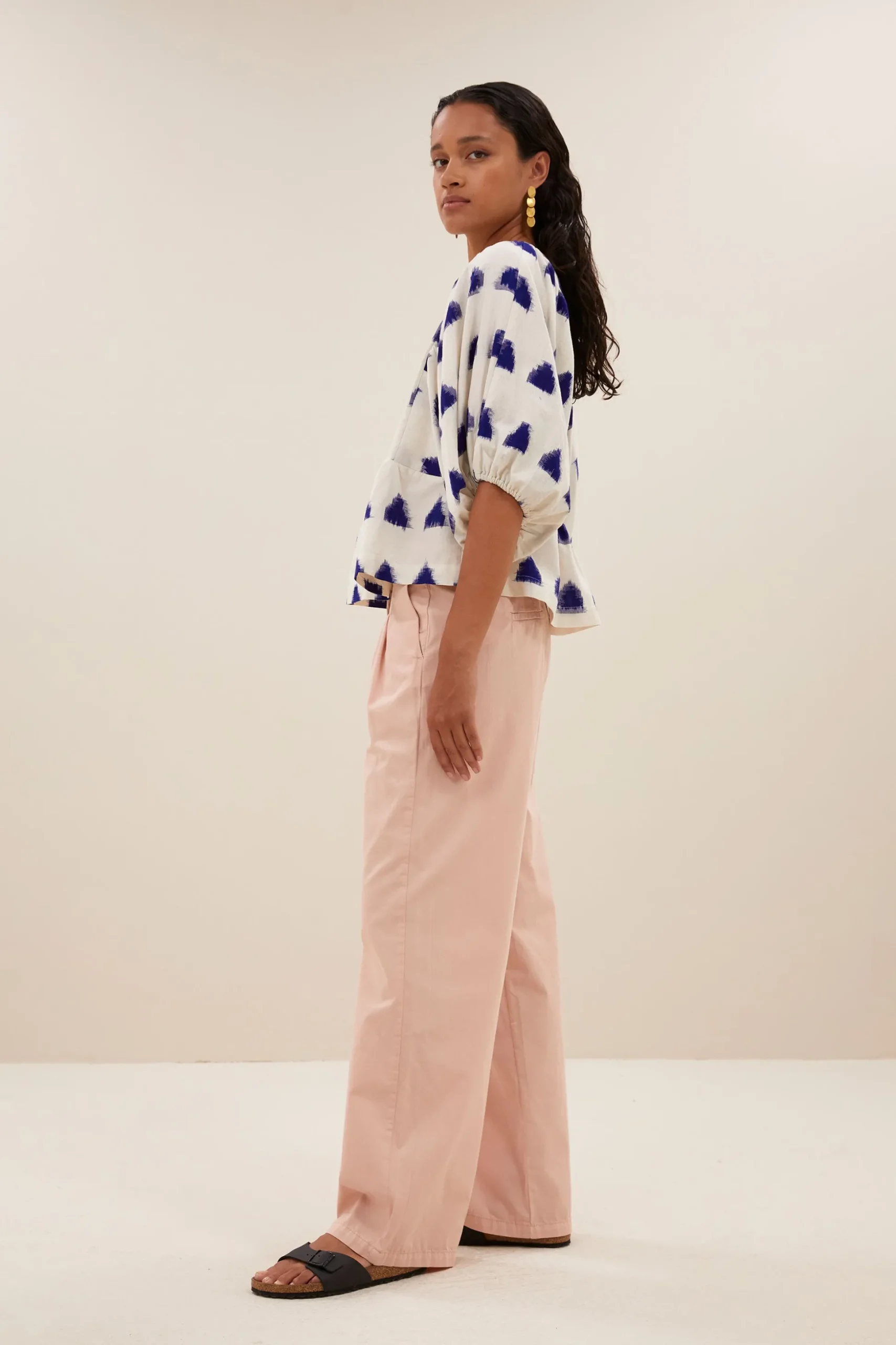 By bar Chemisiers<avelon ikat blouse | blue ikat