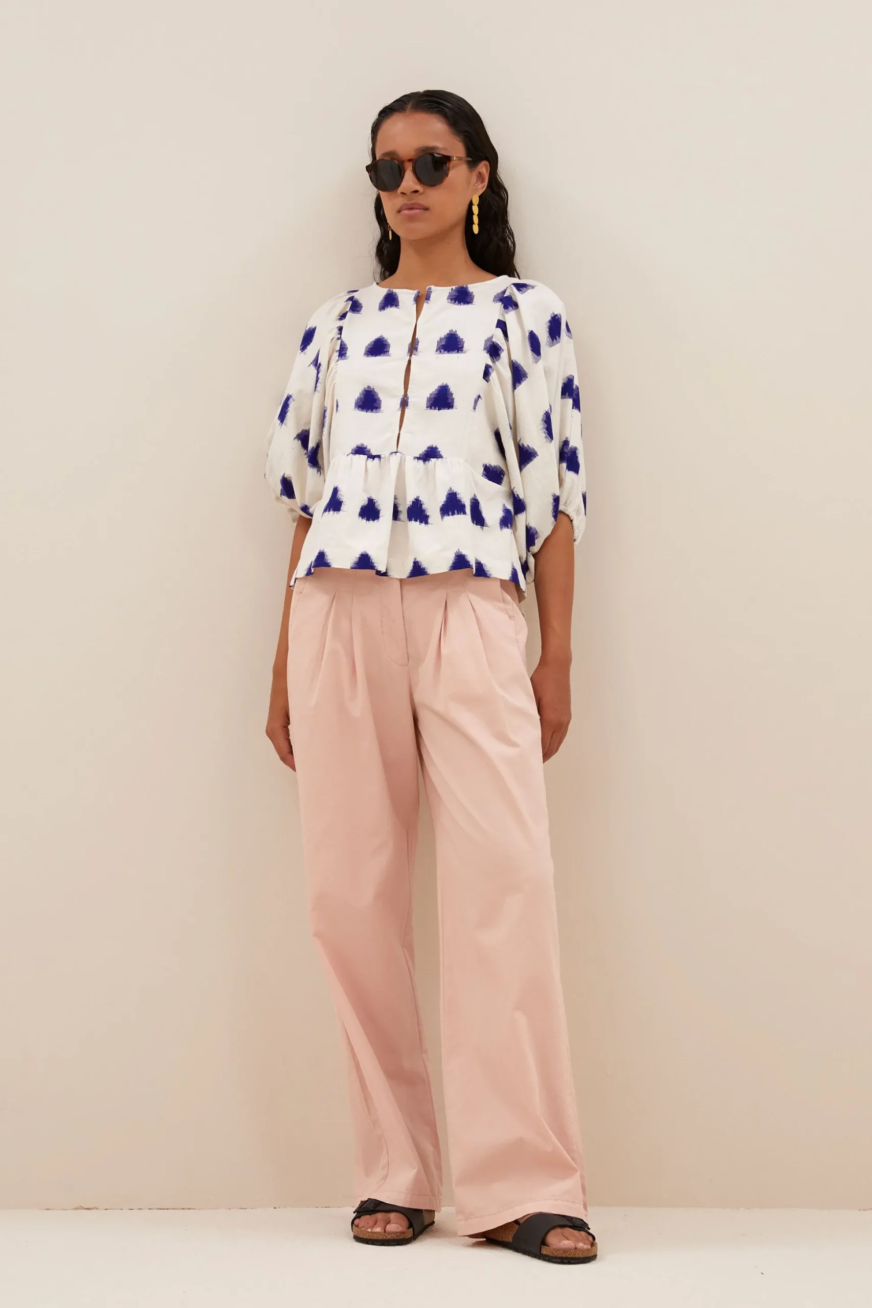 By bar Chemisiers<avelon ikat blouse | blue ikat