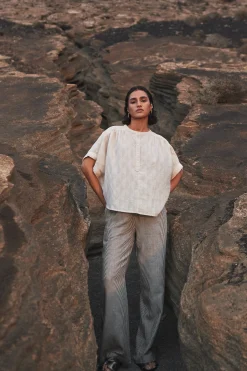 By bar Chemisiers<axel geo blouse | chalk