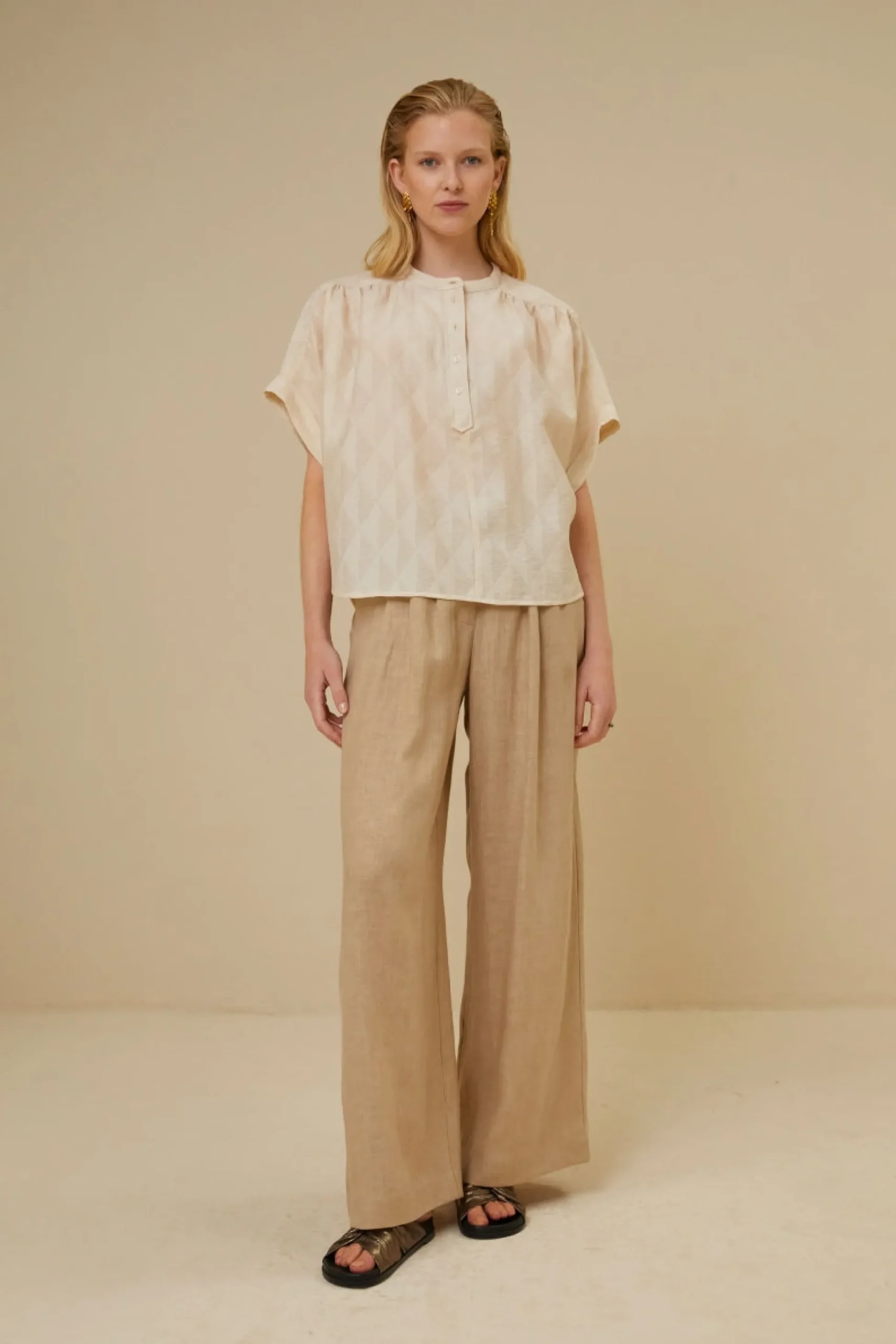 By bar Chemisiers<axel geo blouse | chalk