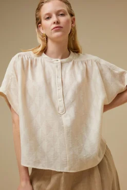 By bar Chemisiers<axel geo blouse | chalk