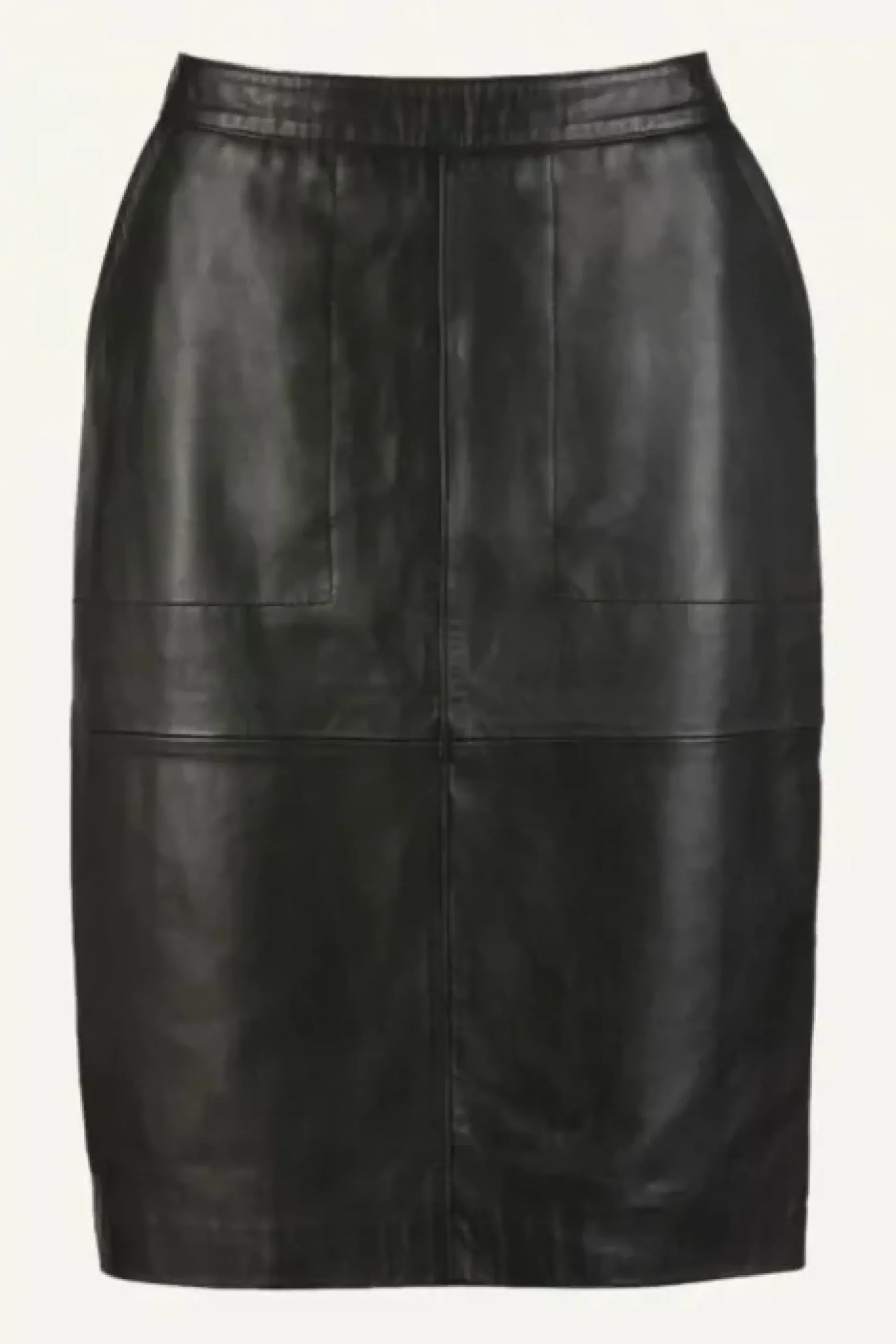 By bar Jupes<basic leather skirt | black