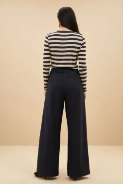 By bar Tops & T-shirts<basic ls big stripe top | midnight