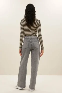 By bar Tops & T-shirts<basic ls stripe top | chalk