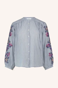 By bar Chemisiers<becky pinstripe blouse | indi grey