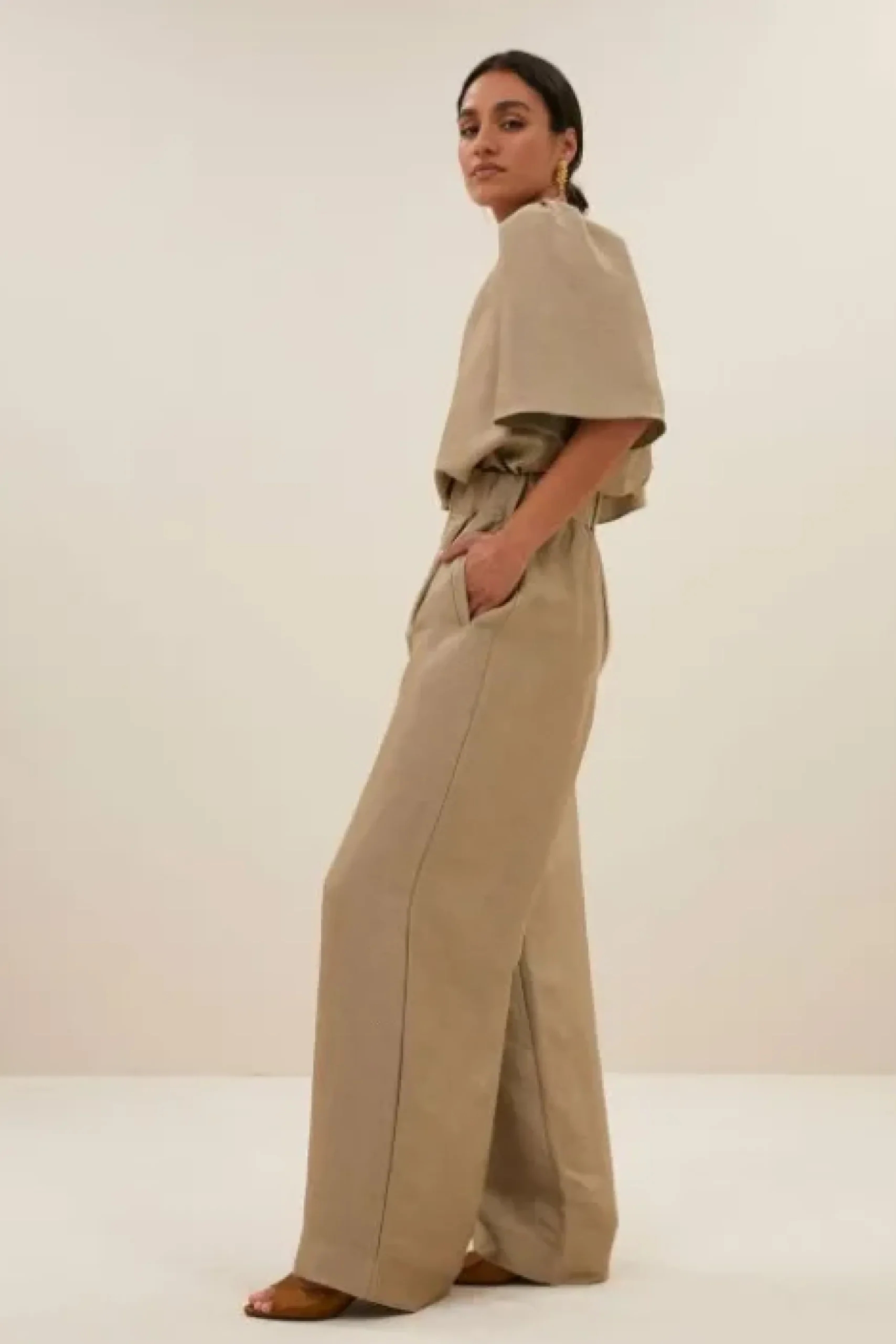 By bar Pantalon<benji gloss pants | gold