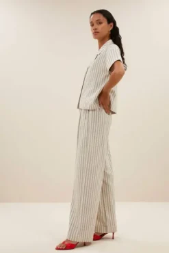 By bar Pantalon<benji marine pants | marine stripe