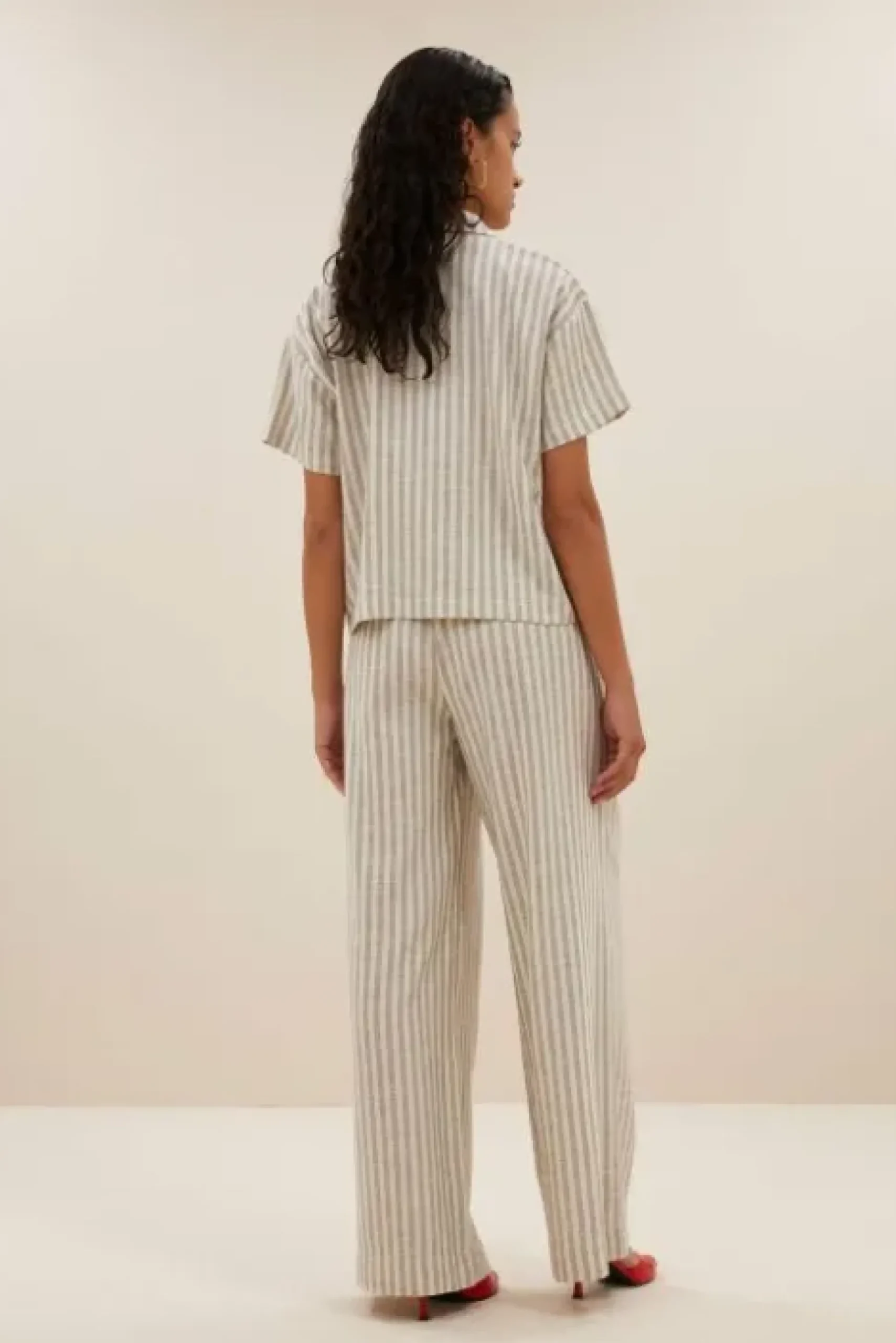 By bar Pantalon<benji marine pants | marine stripe