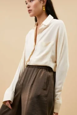 By bar Pantalon<benji metallic pants | bronze