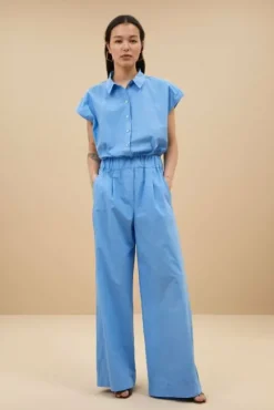 By bar Pantalon<benji poplin pant | aquarius