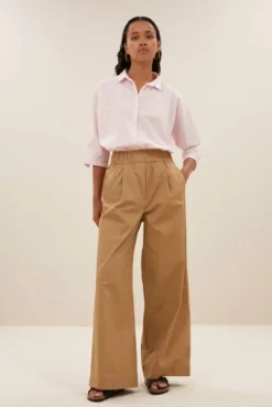 By bar Pantalon<benji poplin pants | camel