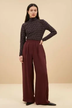 By bar Pantalon<benji satin stripe pants | pecan