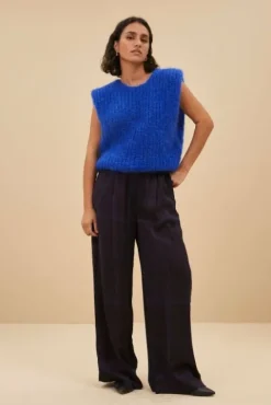 By bar Pantalon<benji square pants | square print