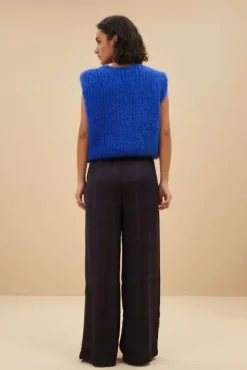 By bar Pantalon<benji square pants | square print