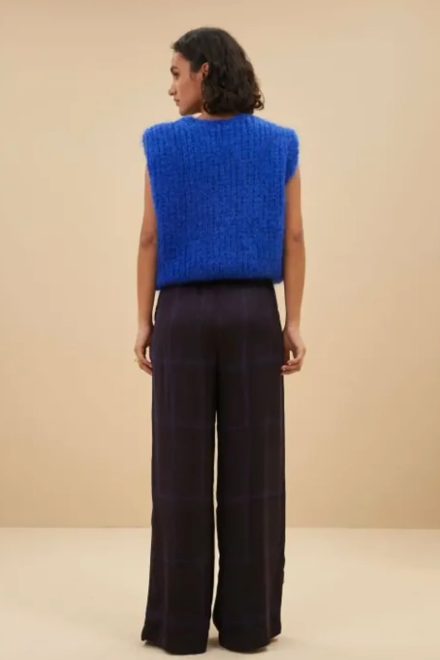 By bar Pantalon<benji square pants | square print