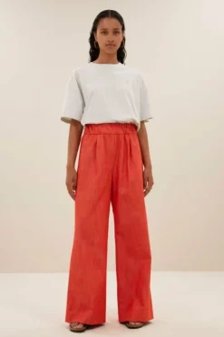 By bar Pantalon<benji twill pants | poppy red