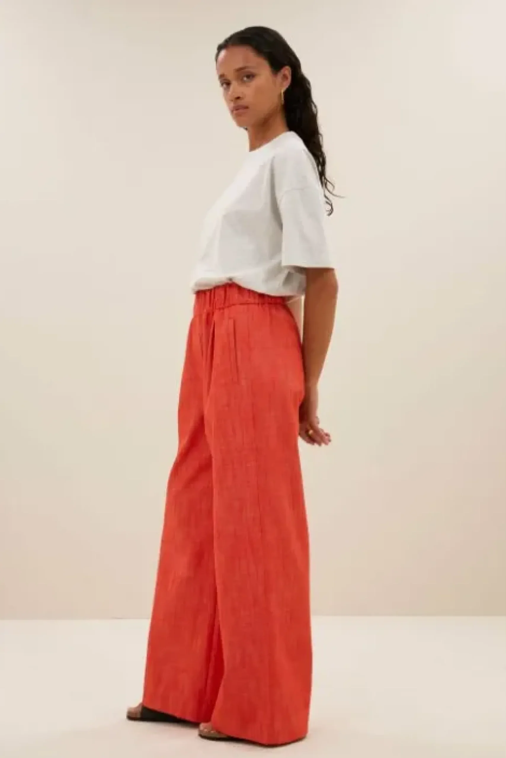By bar Pantalon<benji twill pants | poppy red