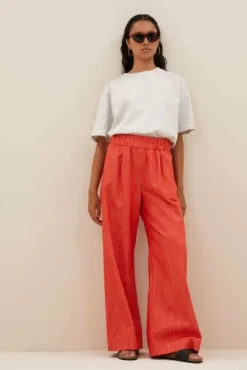 By bar Pantalon<benji twill pants | poppy red