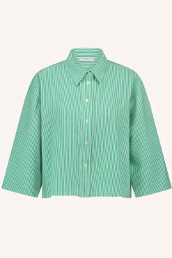 By bar Chemisiers<bernie blouse | green seer stripe
