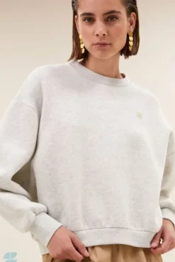 By bar Pulls|Maillots<bibi logo sweater | light grey melee