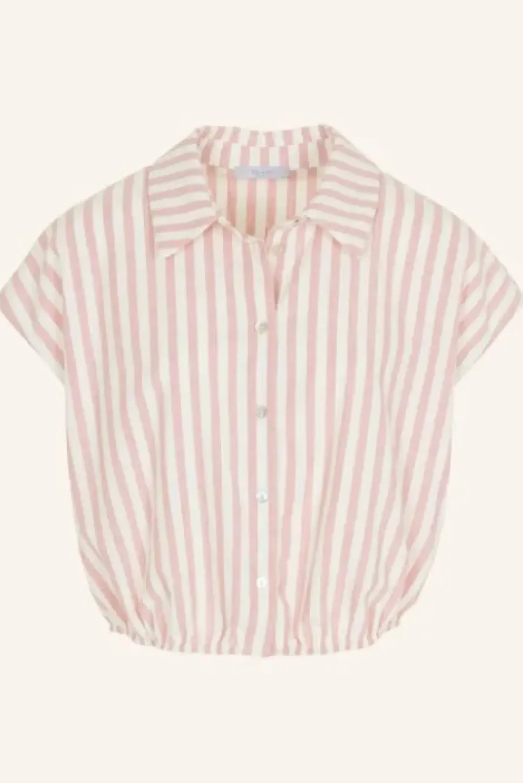 By bar Chemisiers<bieke linen stripe blouse | bubblegum