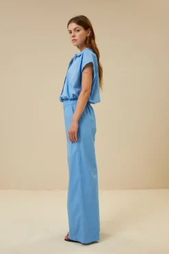 By bar Chemisiers<bieke poplin blouse | aquarius