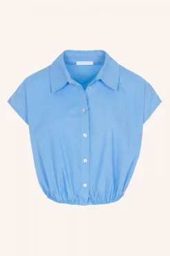 By bar Chemisiers<bieke poplin blouse | aquarius