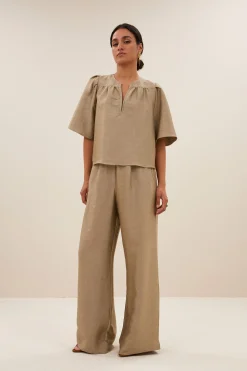 By bar Chemisiers<blake gloss blouse | gold