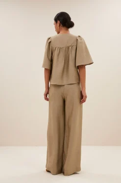 By bar Chemisiers<blake gloss blouse | gold