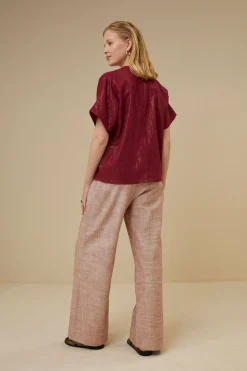 By bar Chemisiers<bo metallic blouse | grenache
