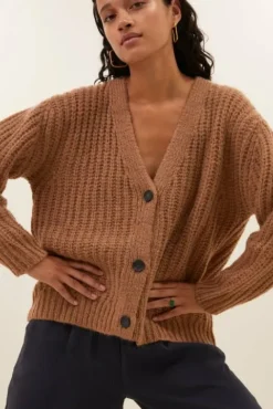 By bar Gilets<bobbi cardigan | camel