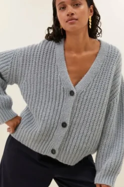 By bar Gilets<bobbi cardigan | steel blue