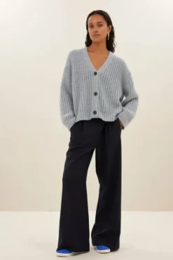By bar Gilets<bobbi cardigan | steel blue