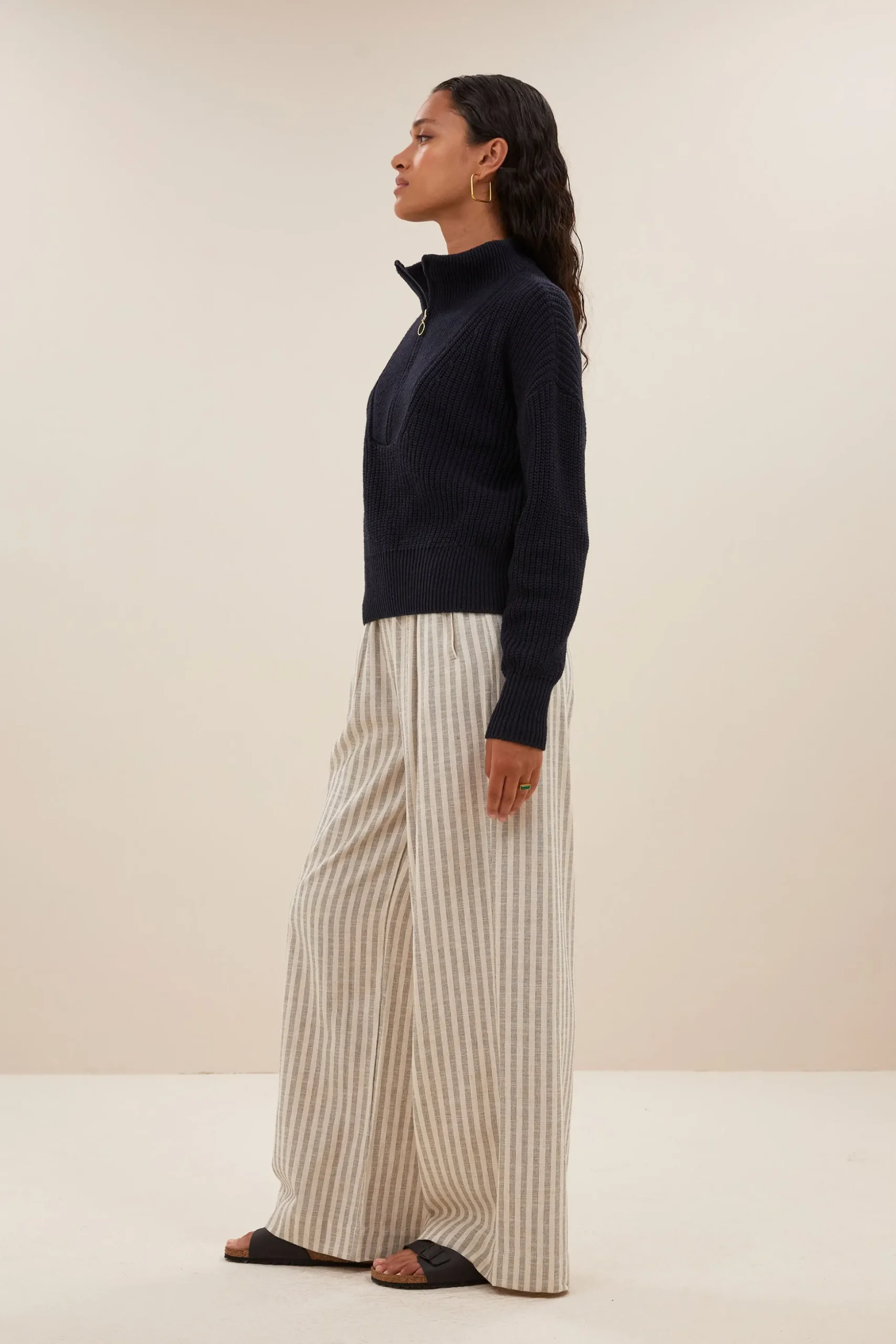 By bar Maillots<boxy beau cotton pullover | midnight