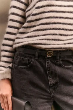 By bar Ceintures<buckle logo belt | black